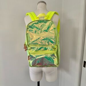 J CREW Crewcuts Iridescent Backpack with Neon Accents